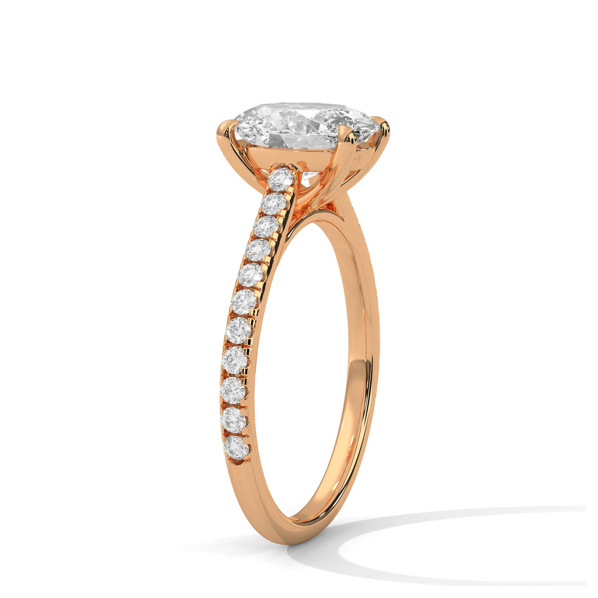 2 Carat Oval Lab Grown Diamond Engagement Ring IGI Certified