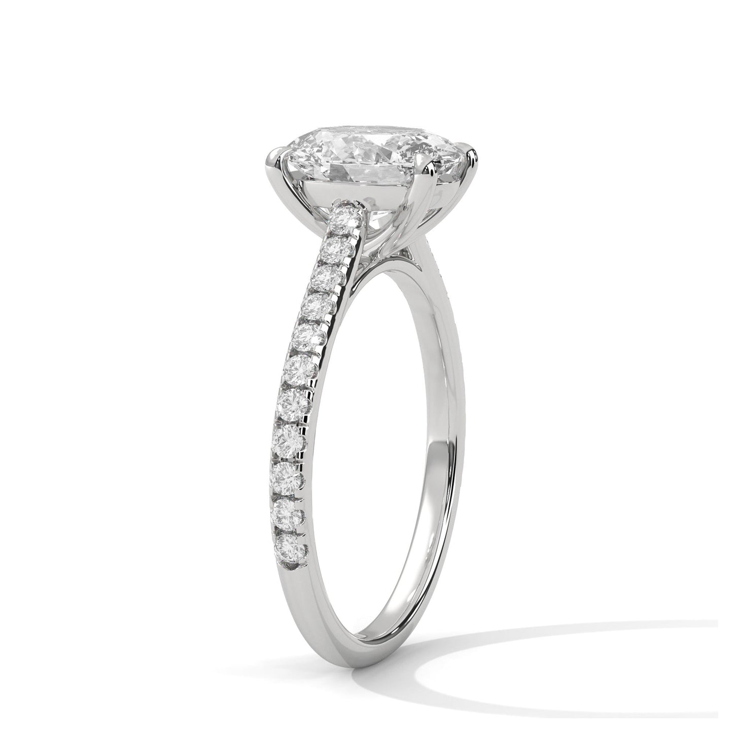 2 Carat Oval Lab Grown Diamond Engagement Ring IGI Certified