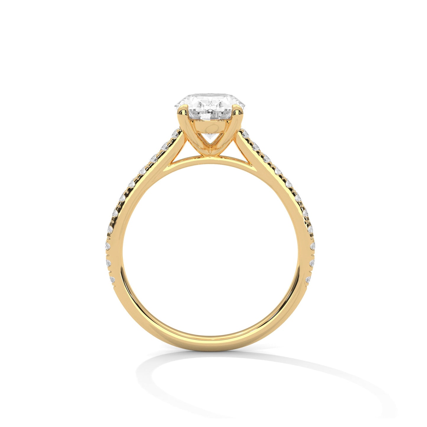 2 Carat Oval Lab Grown Diamond Engagement Ring IGI Certified