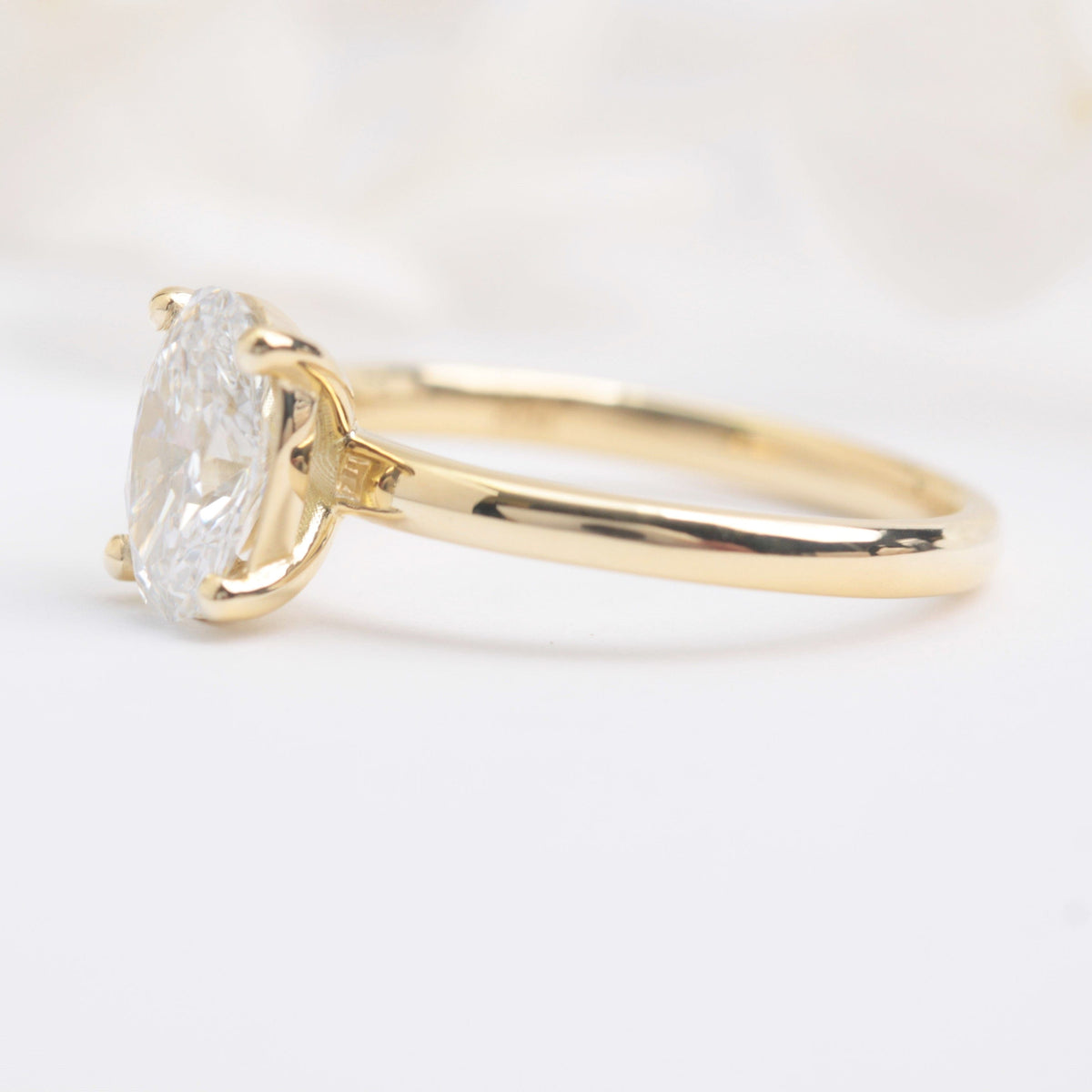 Oval Solitaire Lab Diamond Engagement Ring