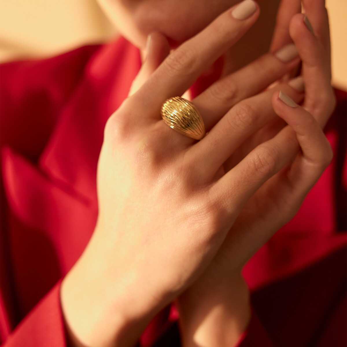 14k Gold Croissant Ring