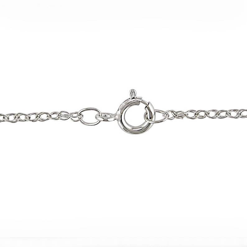 1Ct TW Blue Sapphire & Diamond Halo Pendant White Gold Women's Necklace