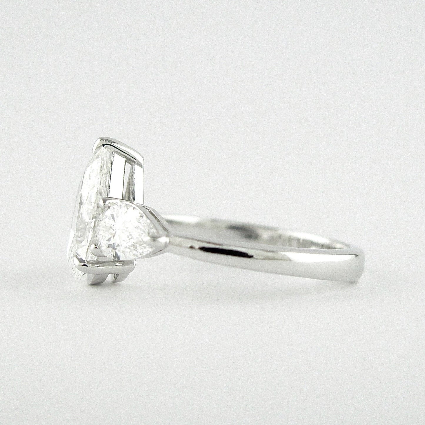 Pear Cut Three Stones Engagement Ring