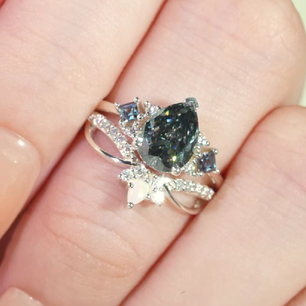 Custom Alexandrite Gemstone Ring Set with Natural Diamonds for Antonio Royster