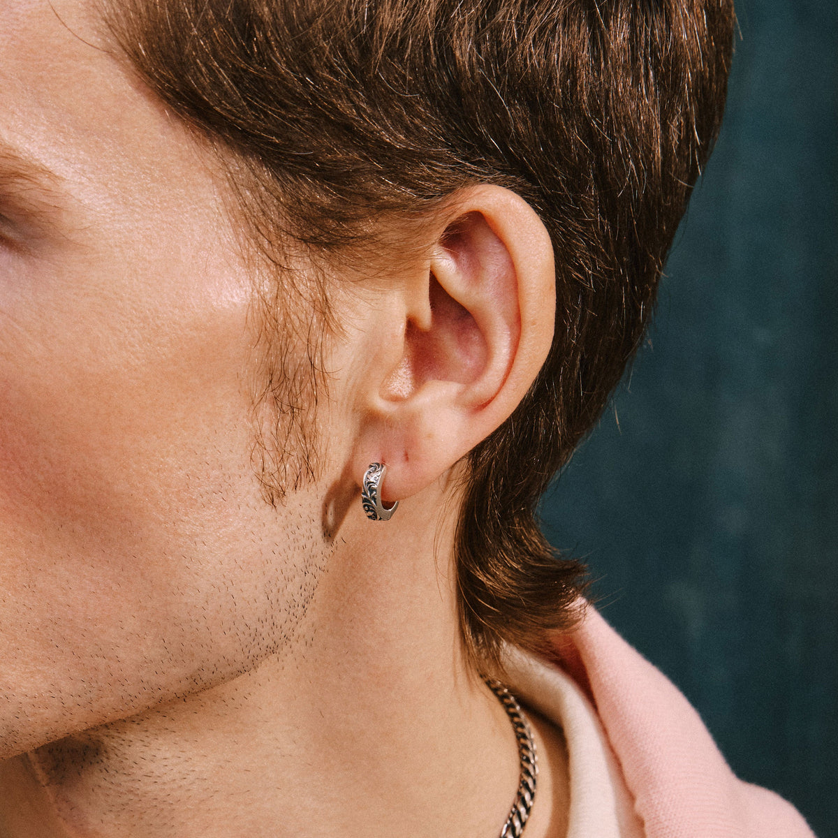 Silver Pergola Hoop Earring