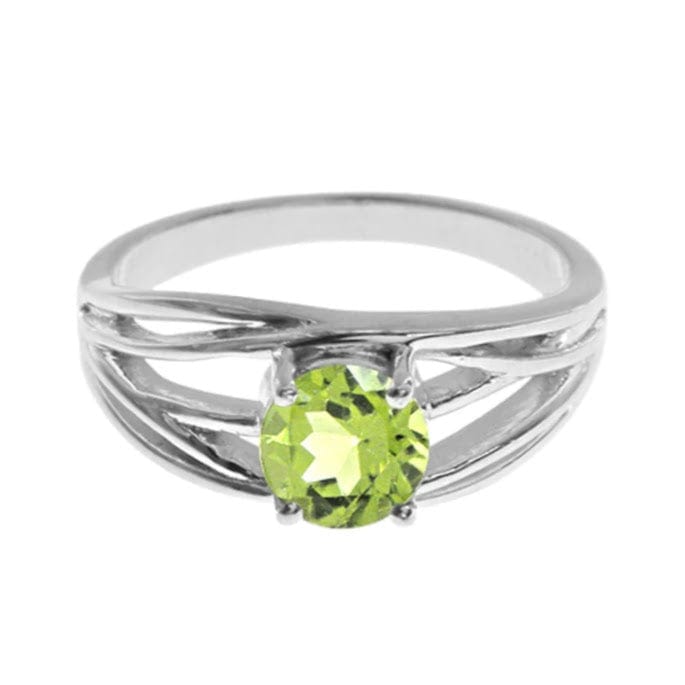 Peridot Gemstone Ring | August Birthstone | Sterling Silver