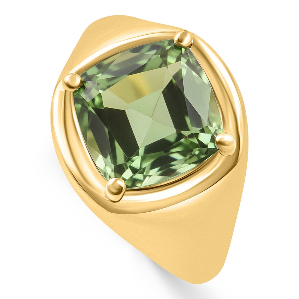 Ansley Peridot 4Ct Ring 14k Yellow Gold