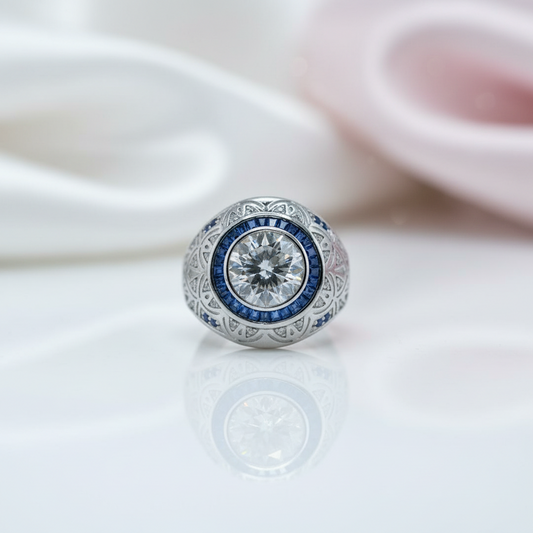 3.0 Ct Diamond Option Vintage Men's Engagement Ring