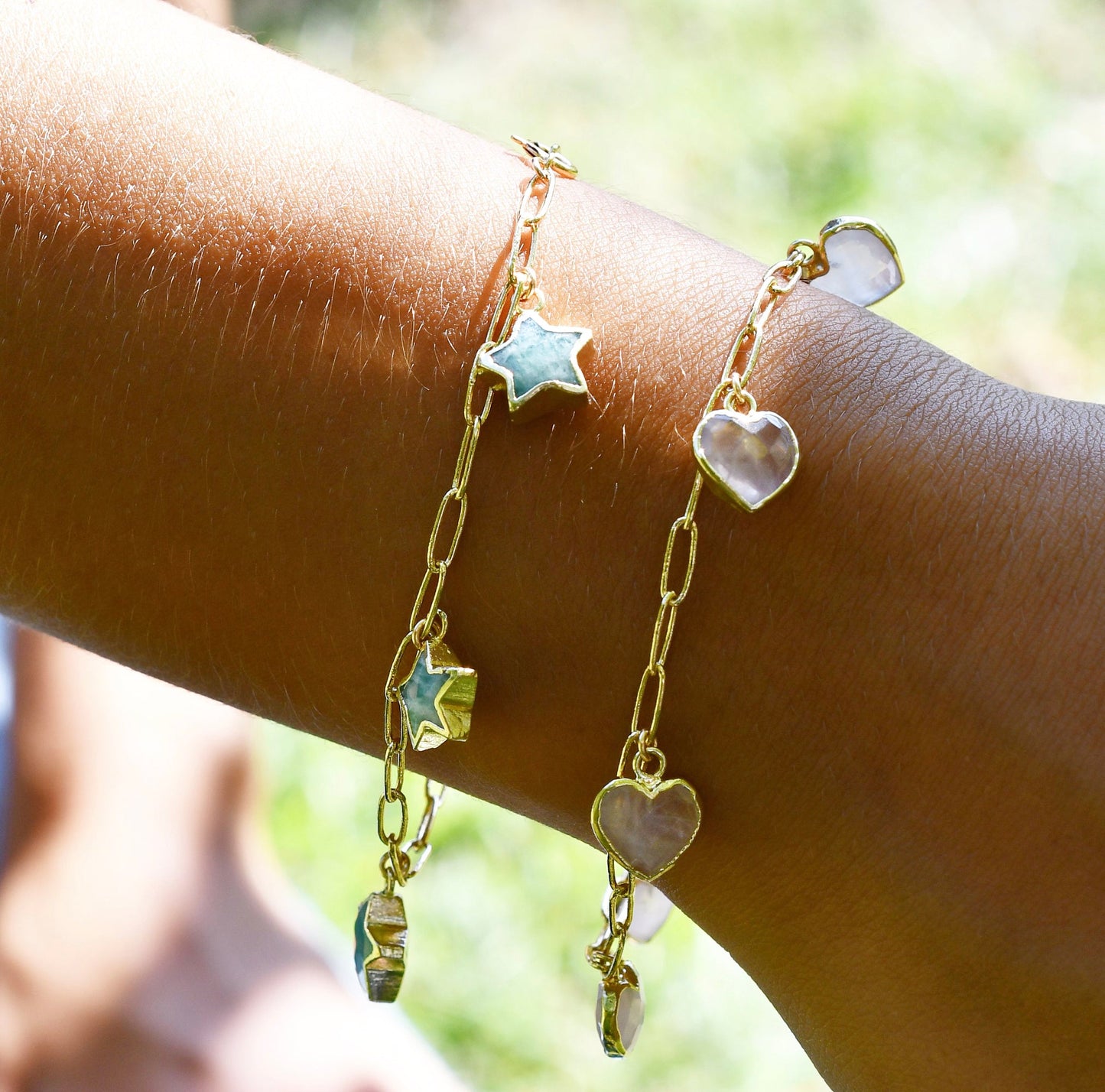 Lumi Star Bracelet: Amazonite