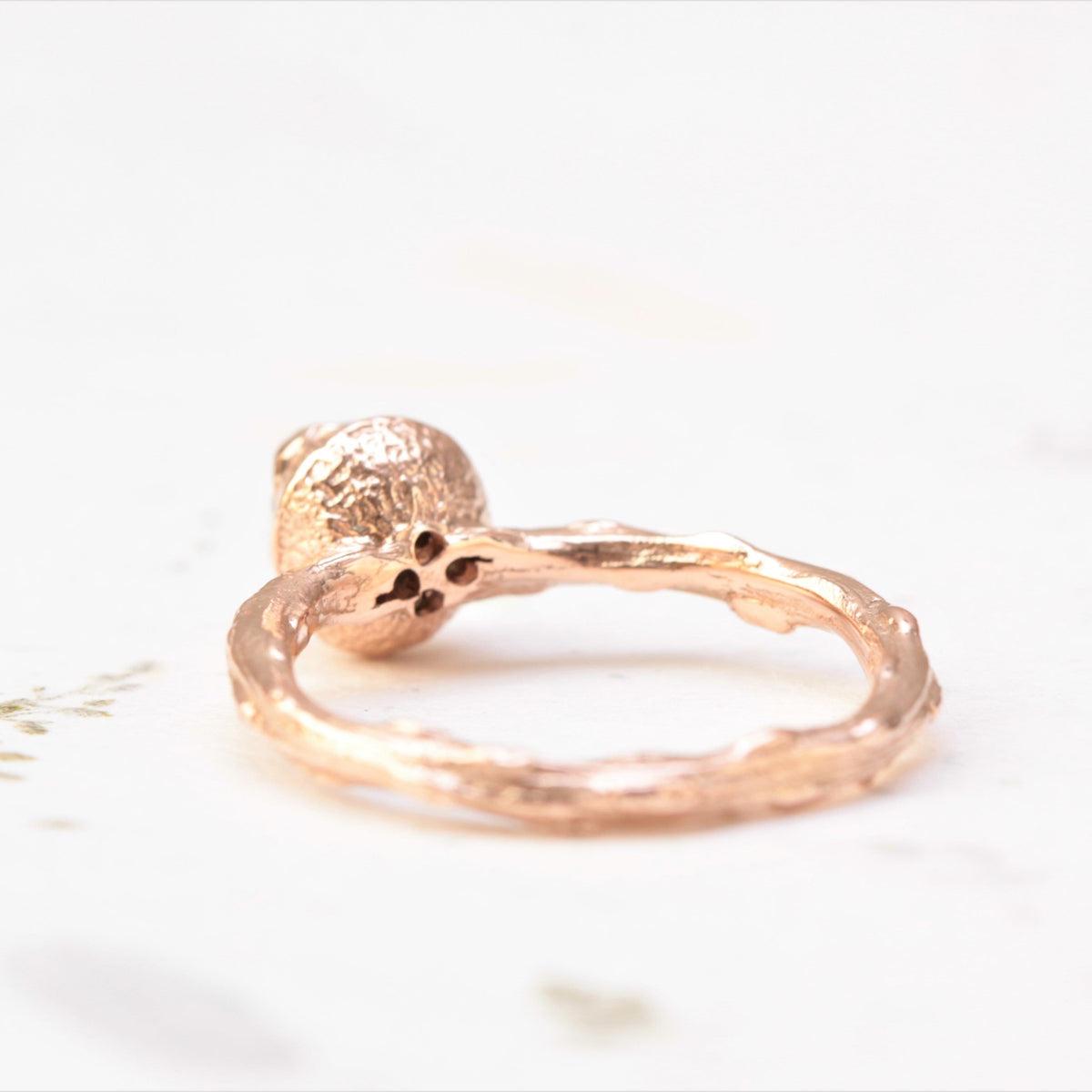 Moissanite Twig Engagement Ring
