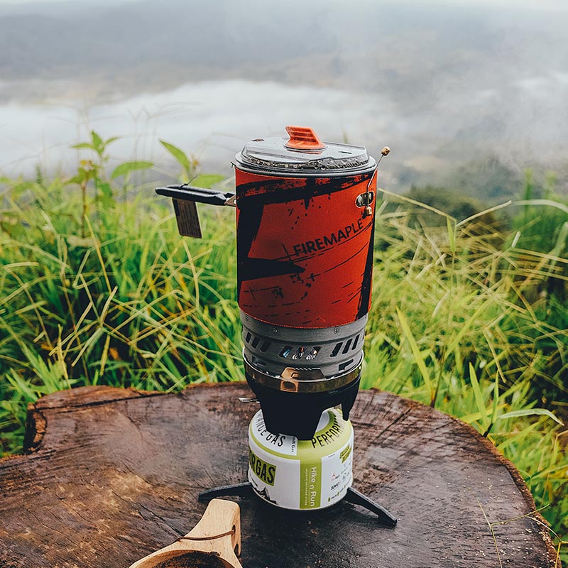 POLARIS COOKING SYSTEM & ORANGE GAS LANTERN SET