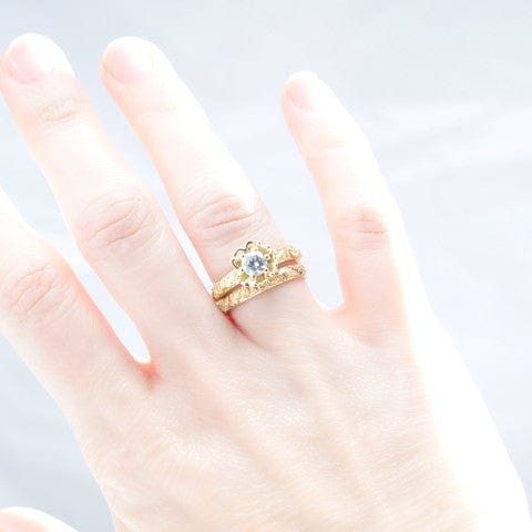 Poppy Flower Engagement Ring