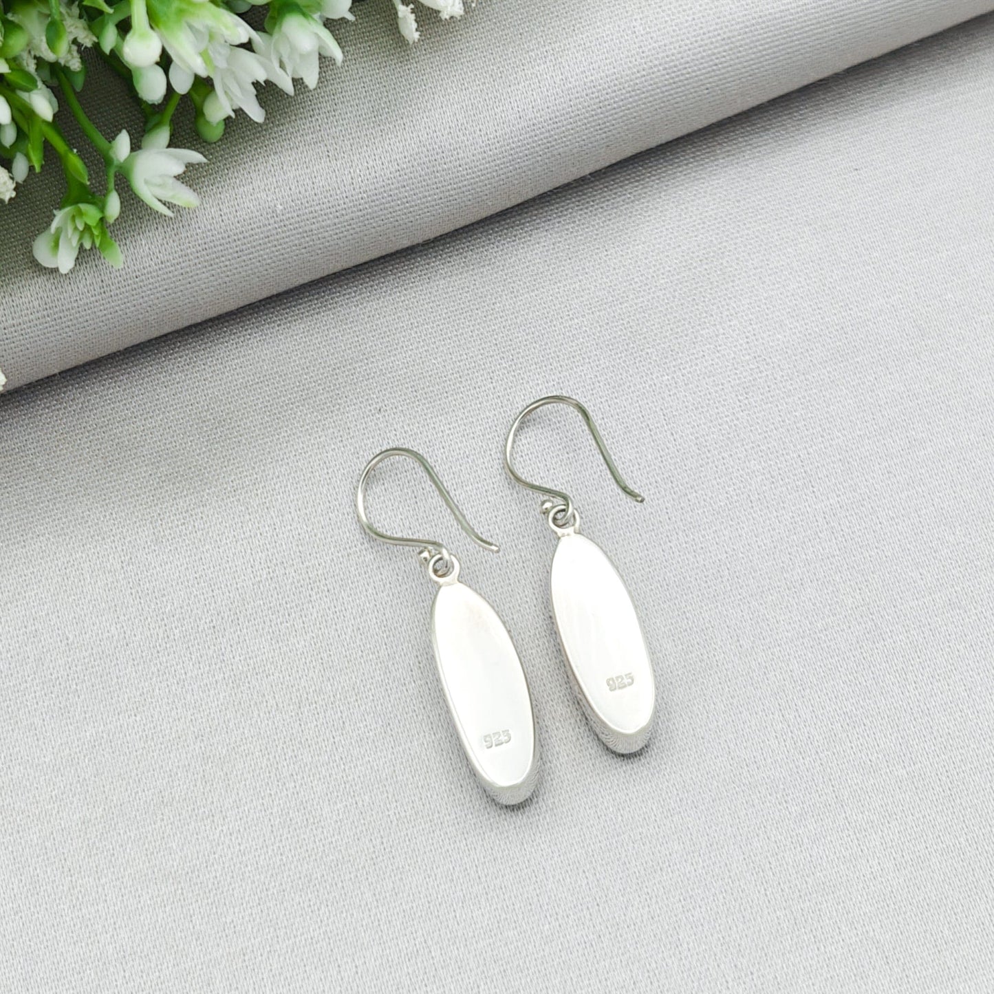 Preseli Bluestone 25mm Earrings | Stonehenge and Welsh Gift | Sterling Silver