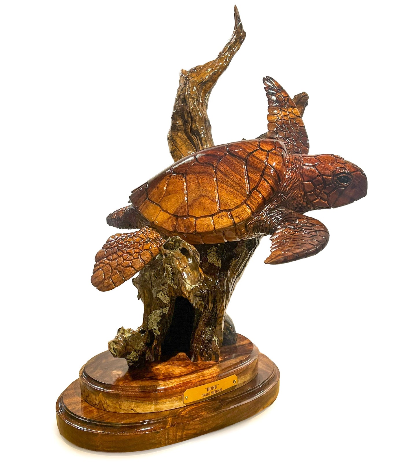 Wood Sculpture "Honu" by Craig Nichols