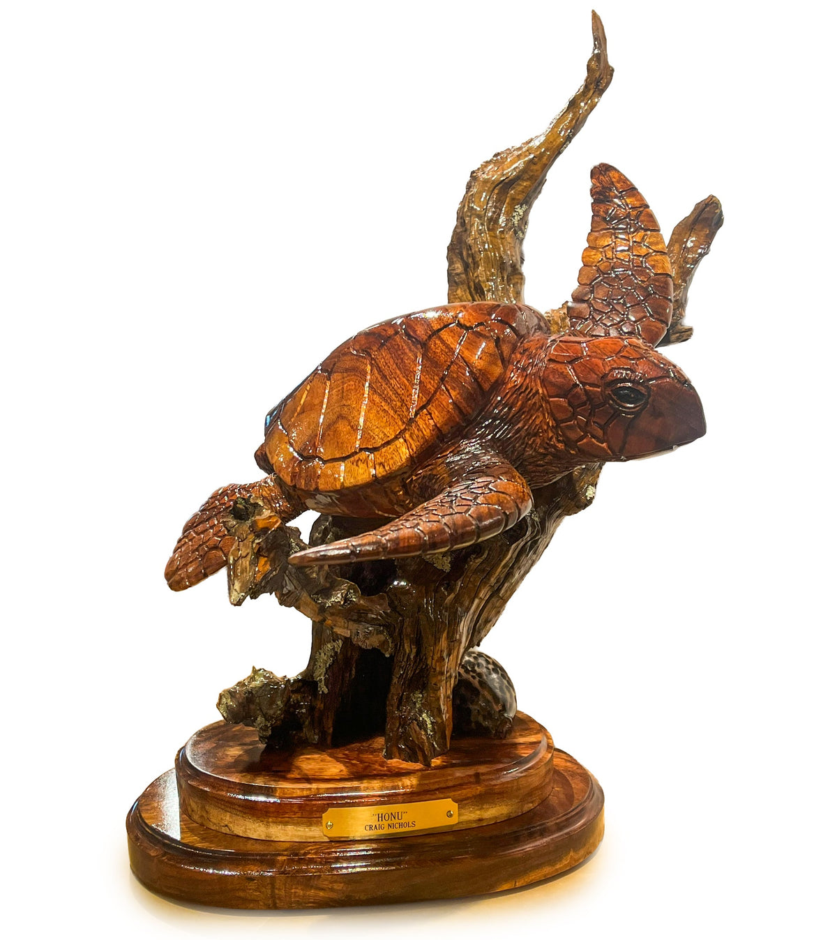 Wood Sculpture "Honu" by Craig Nichols