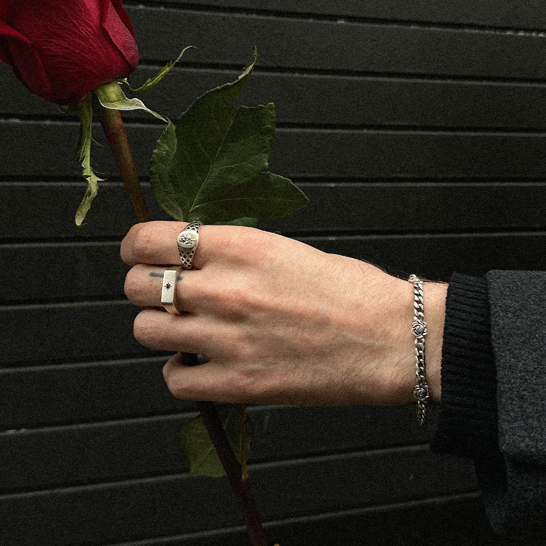 Silver Rose Bracelet