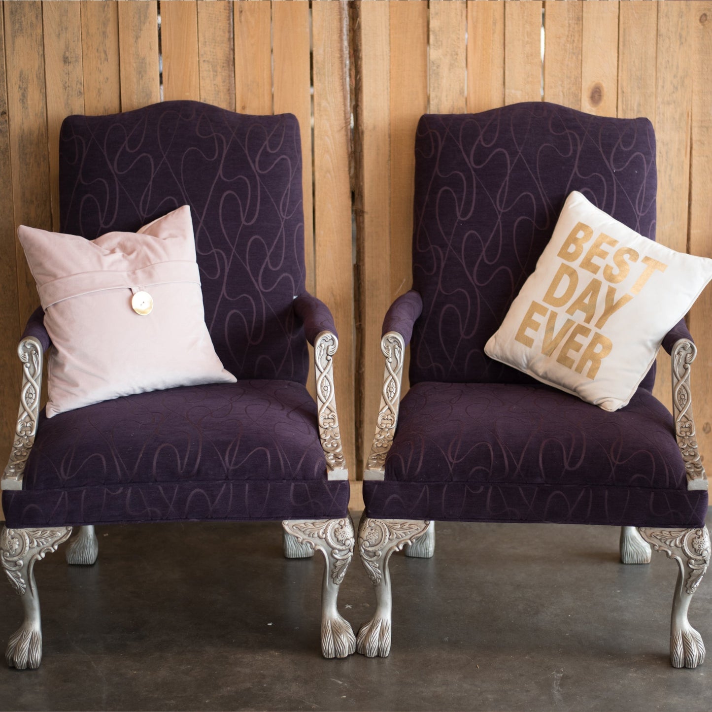 Royal King and Queen Sweetheart Chairs