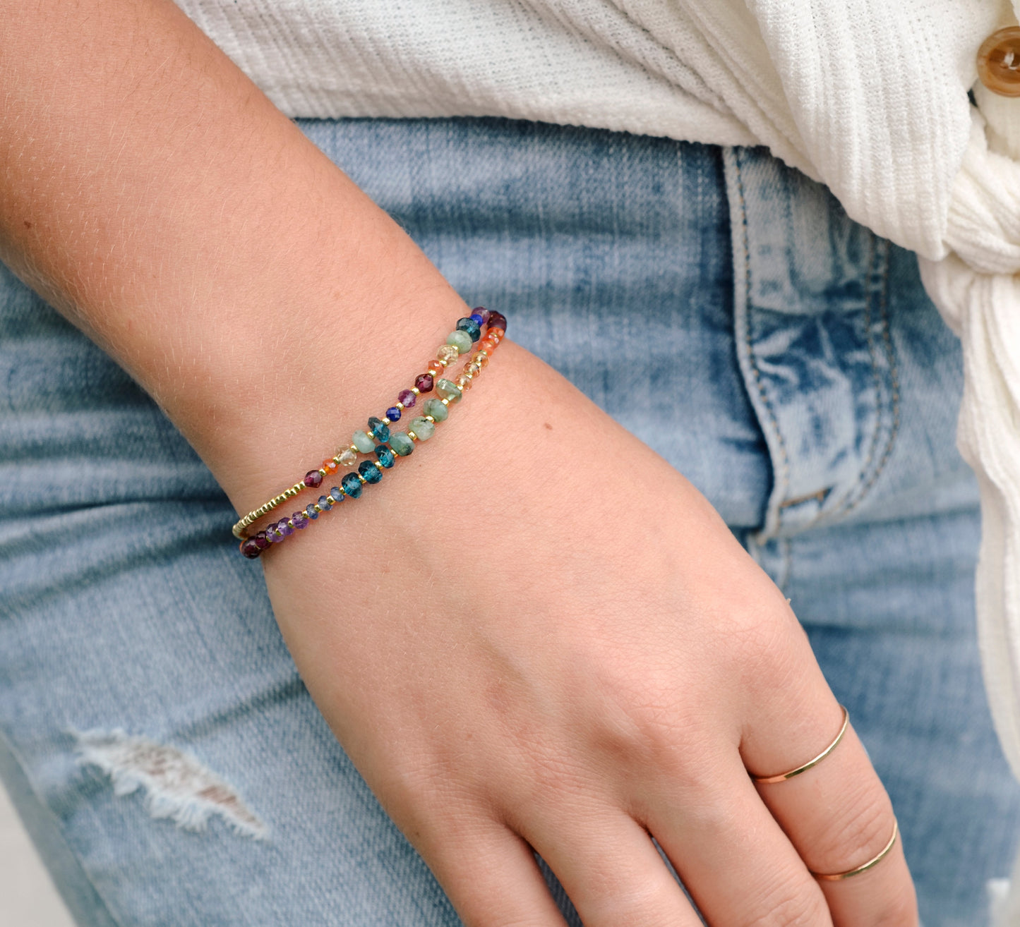 Prism & Lume Chakra Bracelet Set
