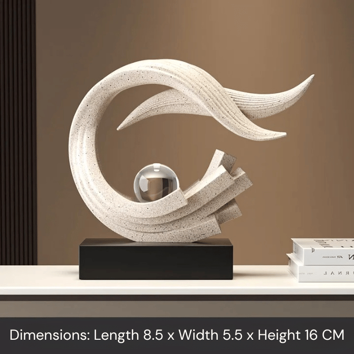 Swept Arc Resin Sculpture