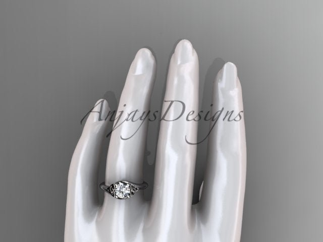 1 Carat Round Diamond Engagement Ring Celtic Wedding Ring Dainty
