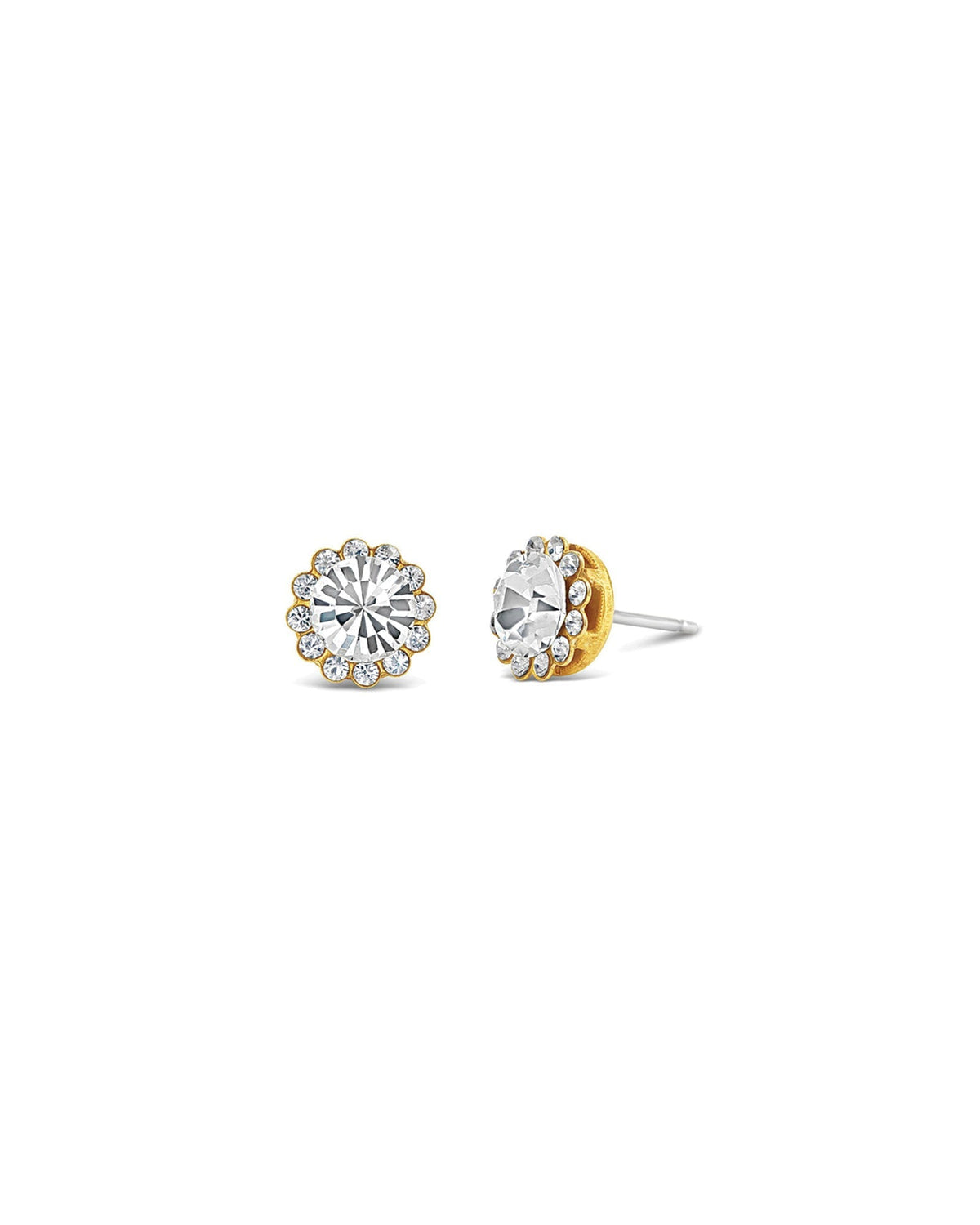 Round Halo Pavé Studs | 7mm