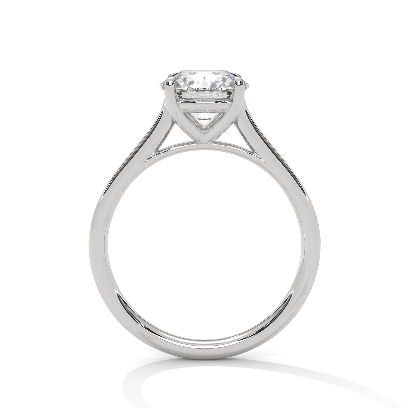 1 Carat Round Cut Lab Grown Diamond Solitaire Engagement Ring