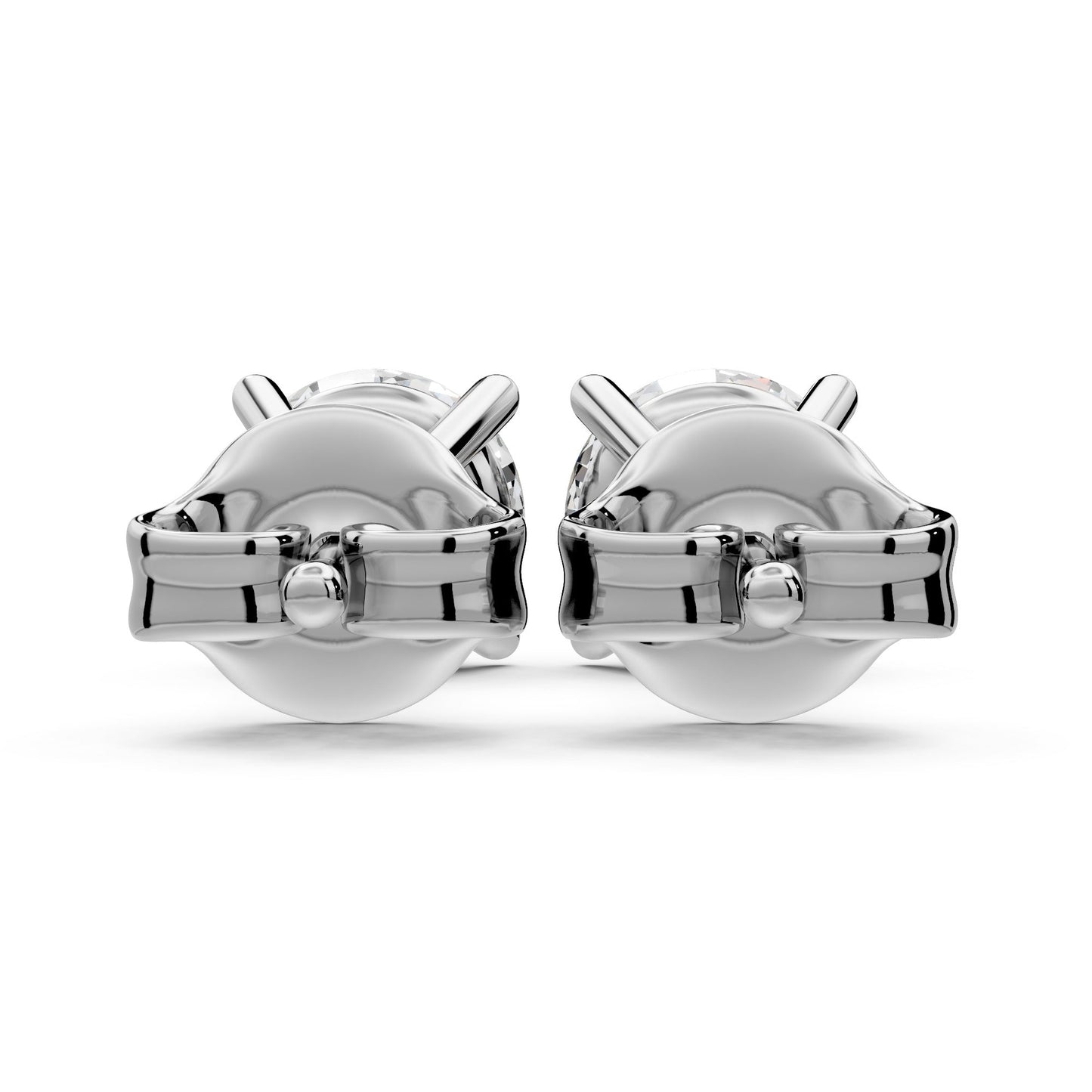 Diamond Earring Studs 14k Solid Gold Lab Grown 4 Prong Diamond Earrings For Women VS1 Clarity IGI Certified