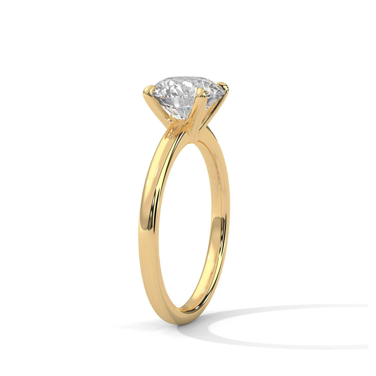 2 Carat Solitaire Engagement Ring Round Lab Grown Diamond Ring Minimalist IGI Certified 4 Prong