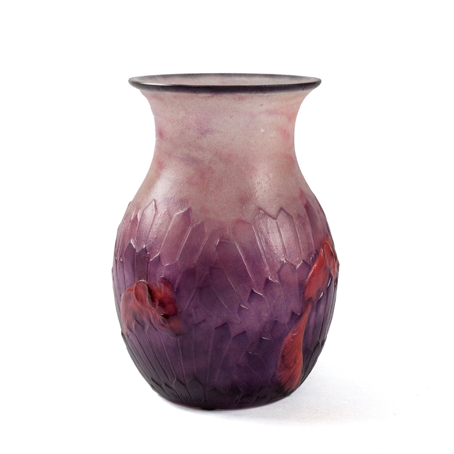 Gabriel Argy-Rousseau "Ecureuils Dans L'Herbe" Pâte de Verre Glass Vase