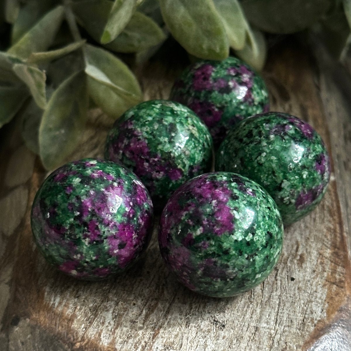 Ruby Zoisite (Anyolite) Sphere