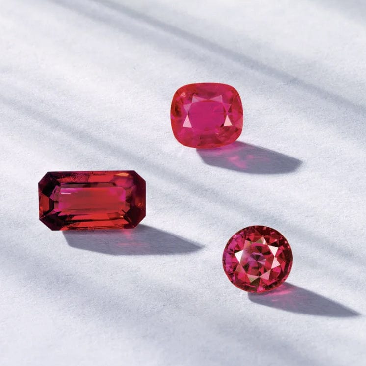 Emerald Step Cut Lab Created Loose Ruby Gemstone