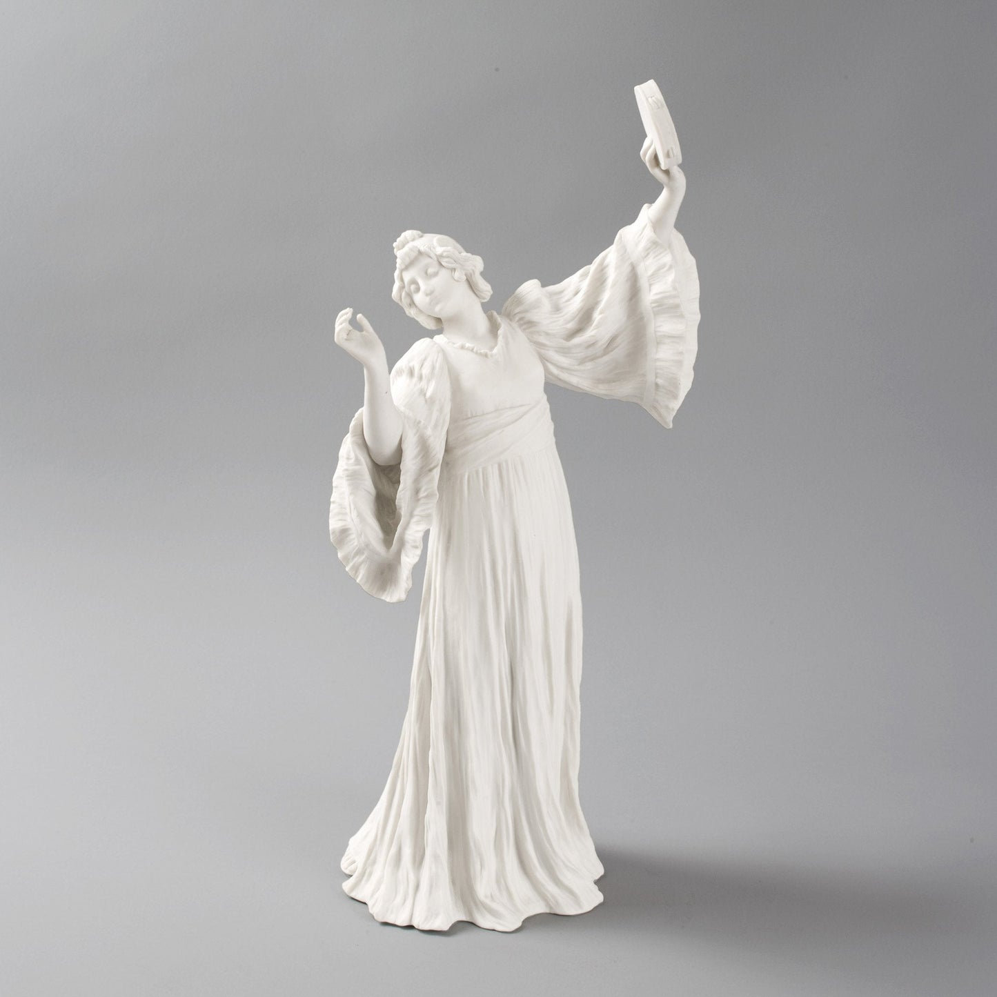 Agathon Léonard  "Danseuse Tambourin à Gauche" Bisque Ceramic Sculpture