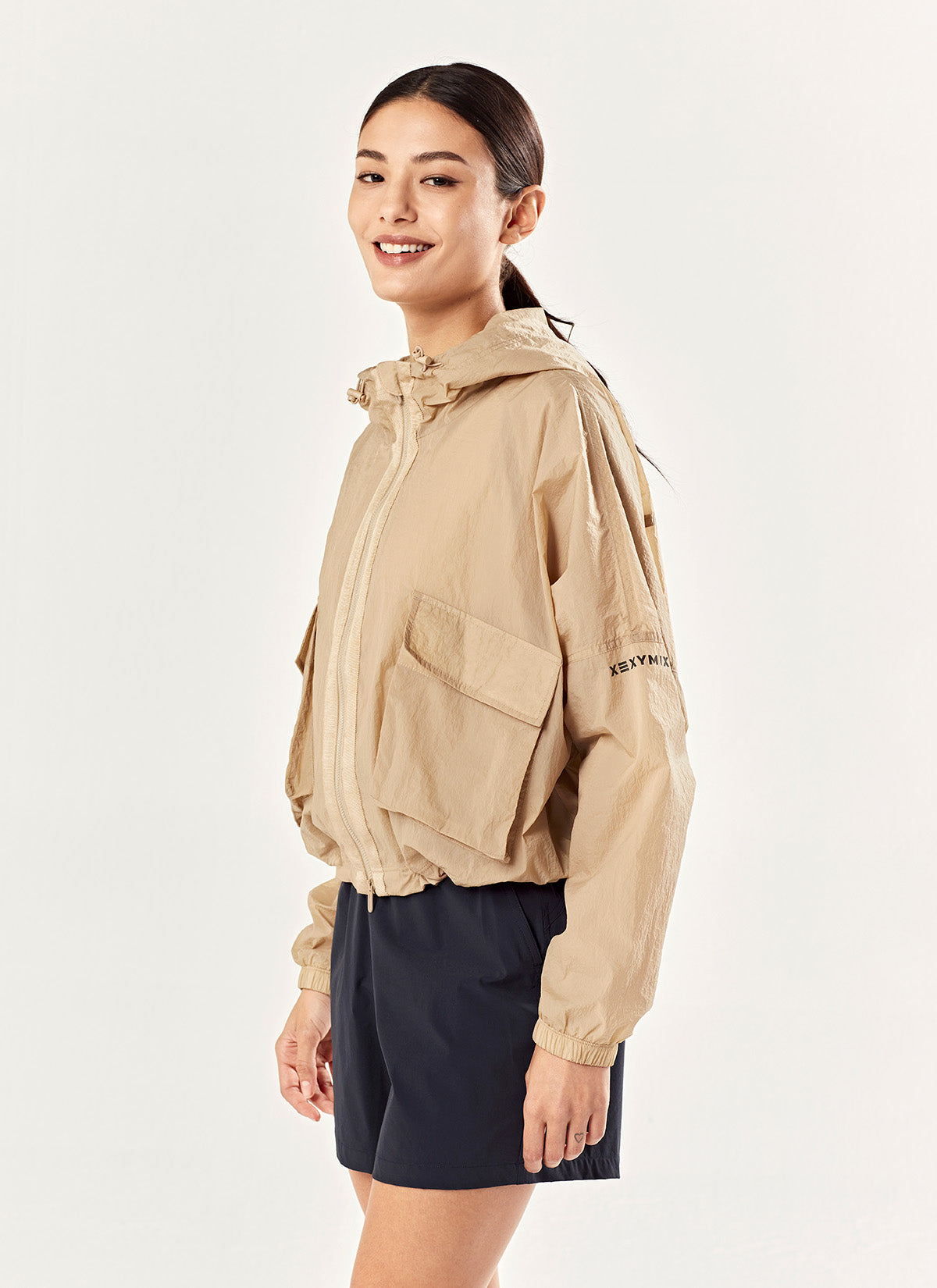 Crop Hood 2-Way Windbreaker