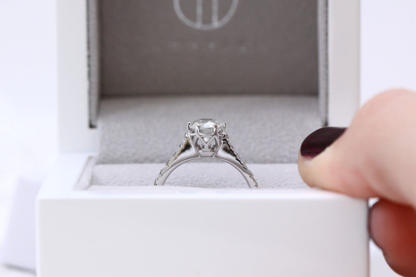 Salt and Pepper Diamond Engagement Ring