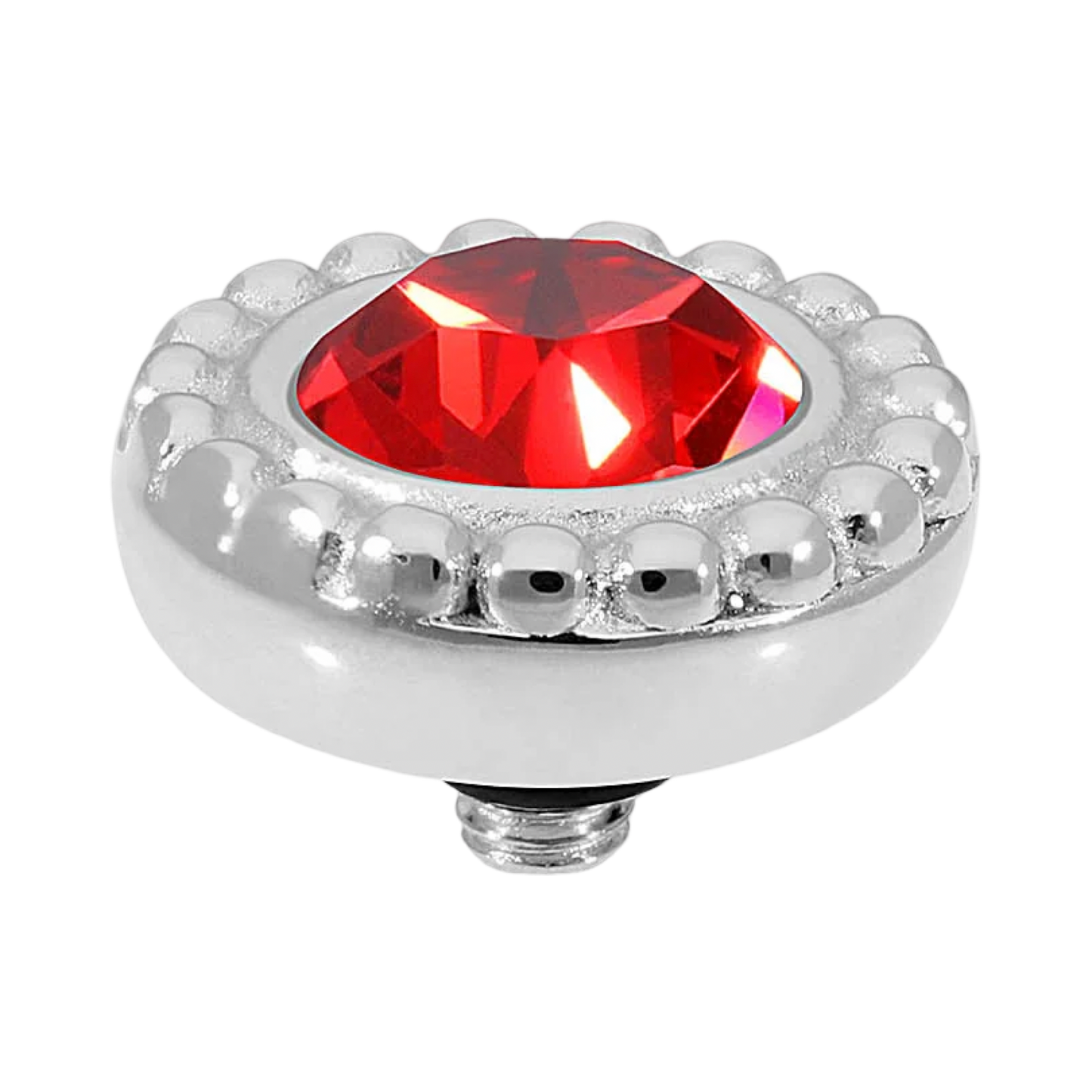 QUDO Ghiare Top Silver | Red & Orange Crystal Collection