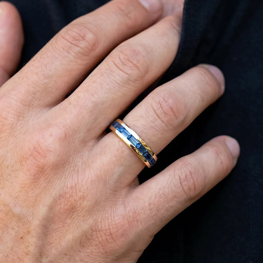 Evertrue Spectrum | Half-Eternity Baguette Alexandrite Band