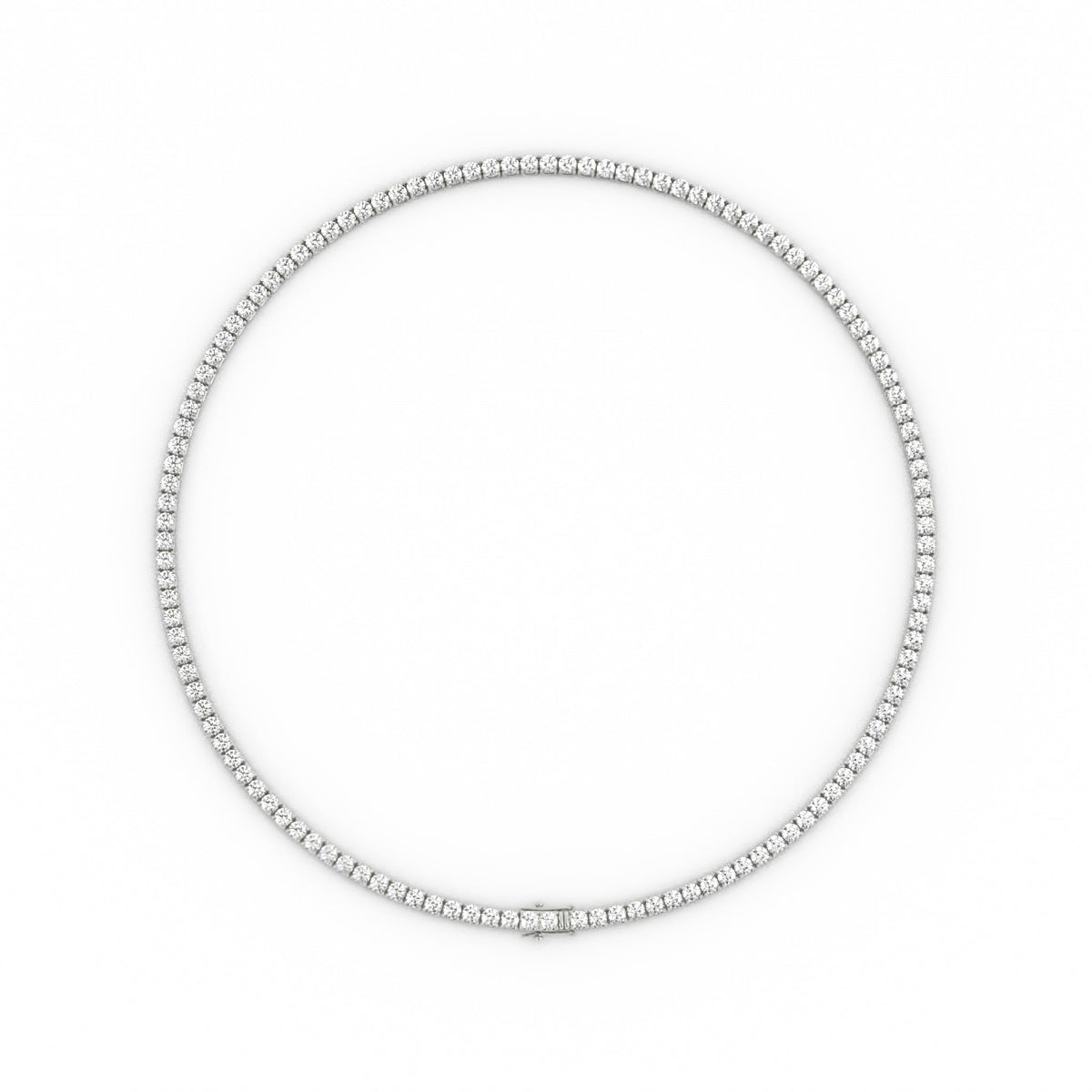 3mm Moissanite Tennis Necklace