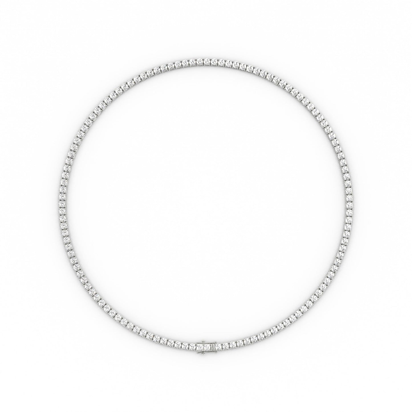 3mm Moissanite Tennis Necklace