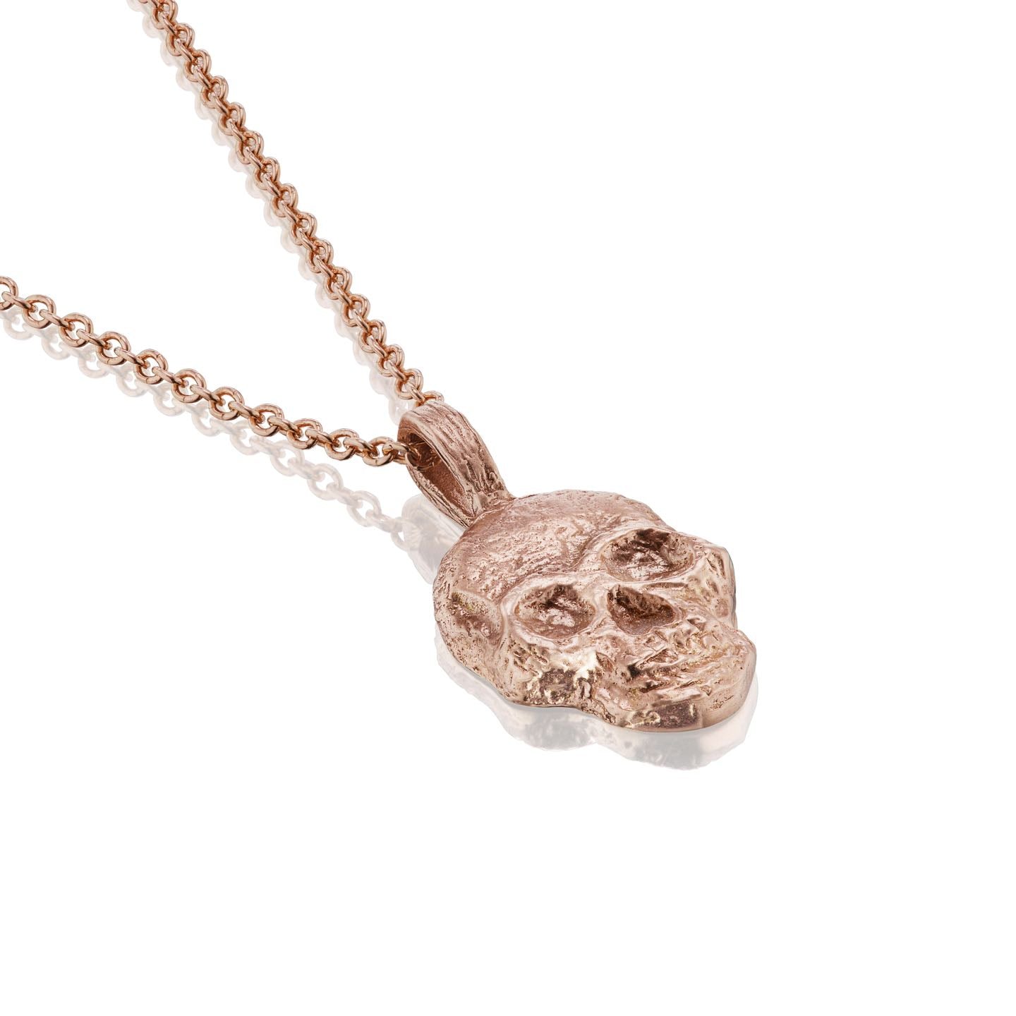 ・SKULL NECKLACE・ Diamond Eyes, Gold Pendant
