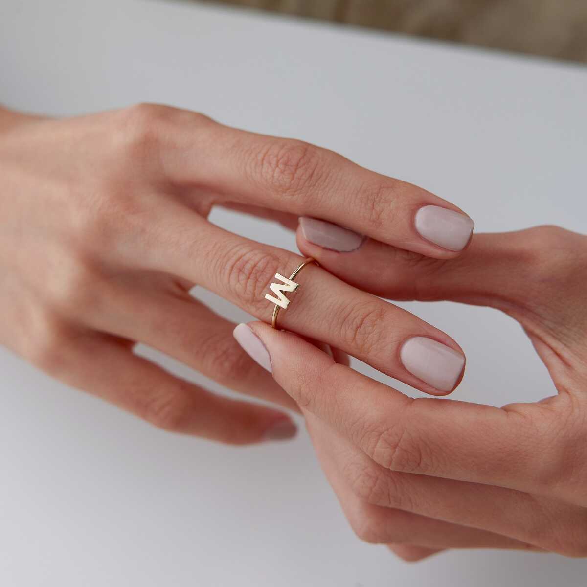 Slim Letter Ring