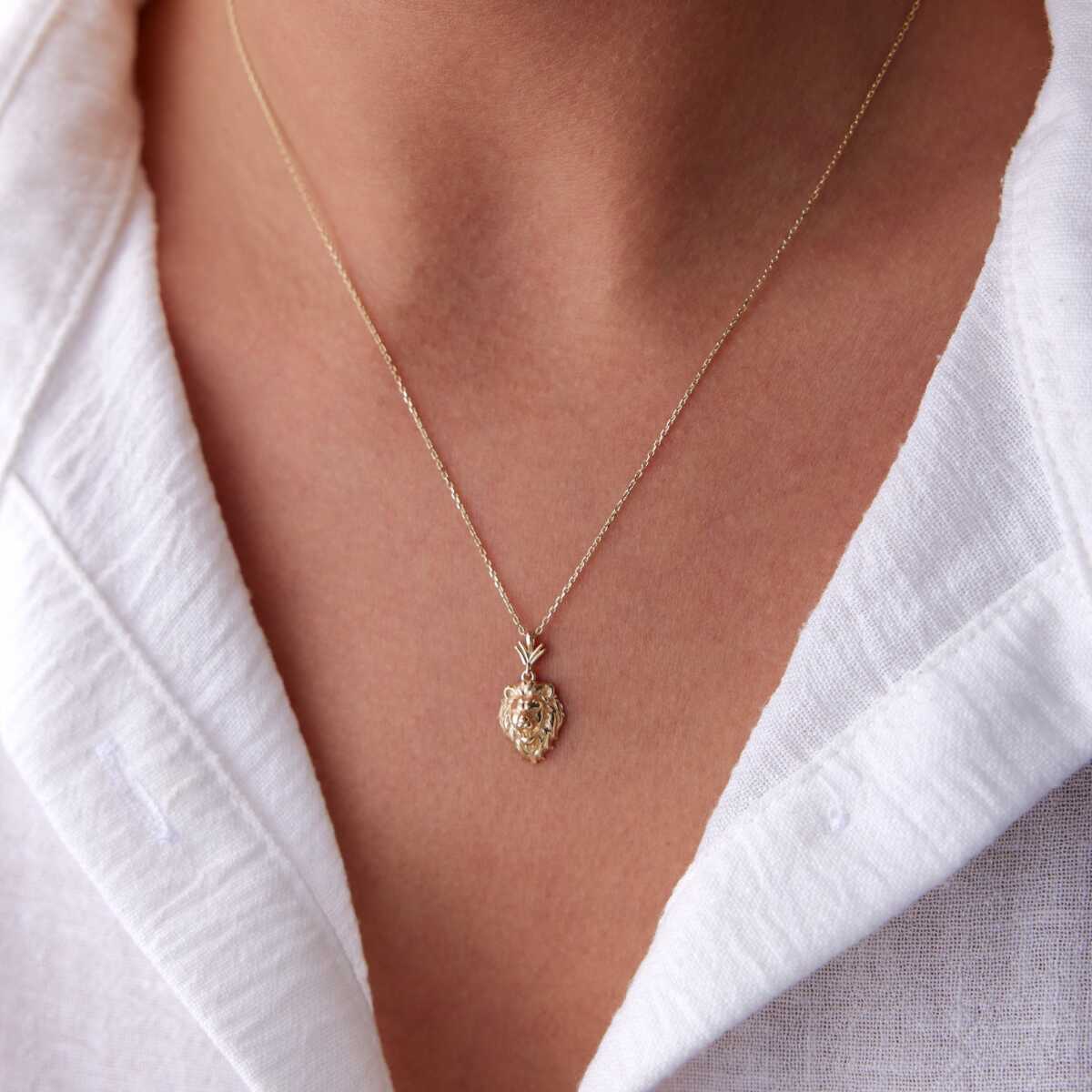 14k Gold 14k Gold Lion Necklace