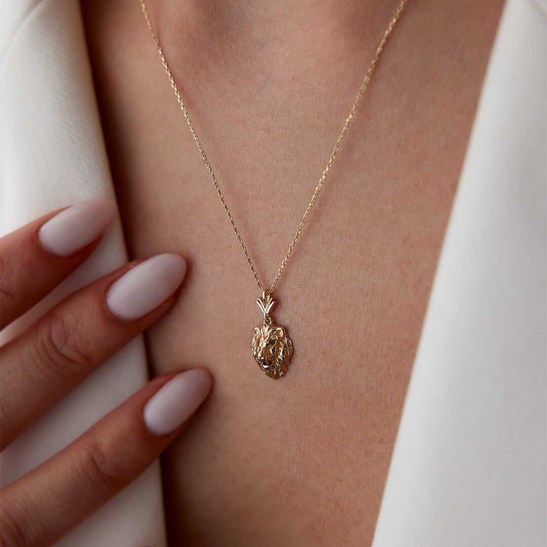 14k Gold 14k Gold Lion Necklace
