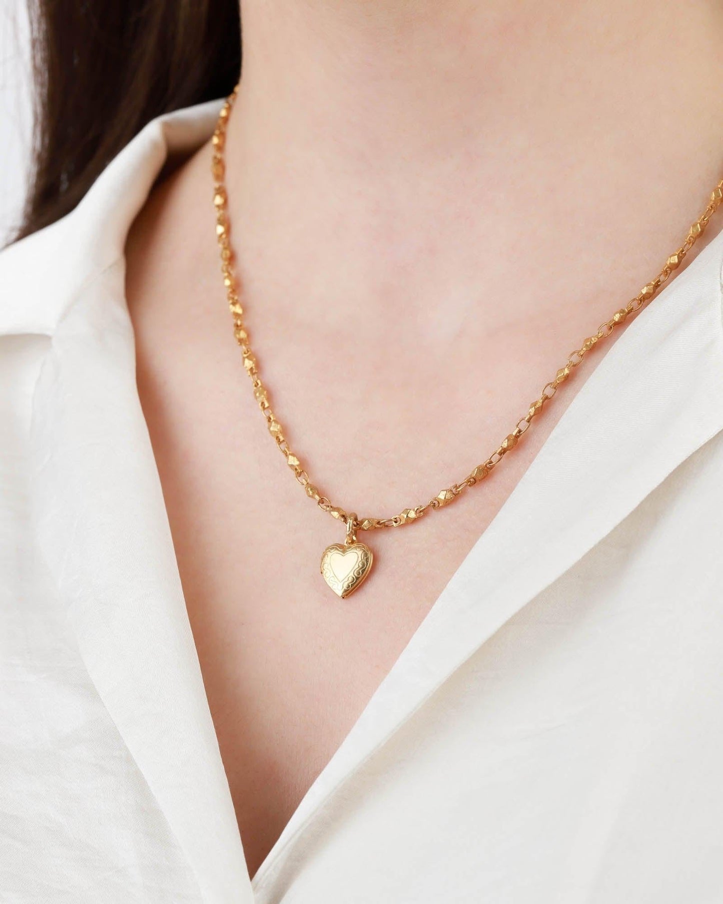 Small Heart Locket Necklace