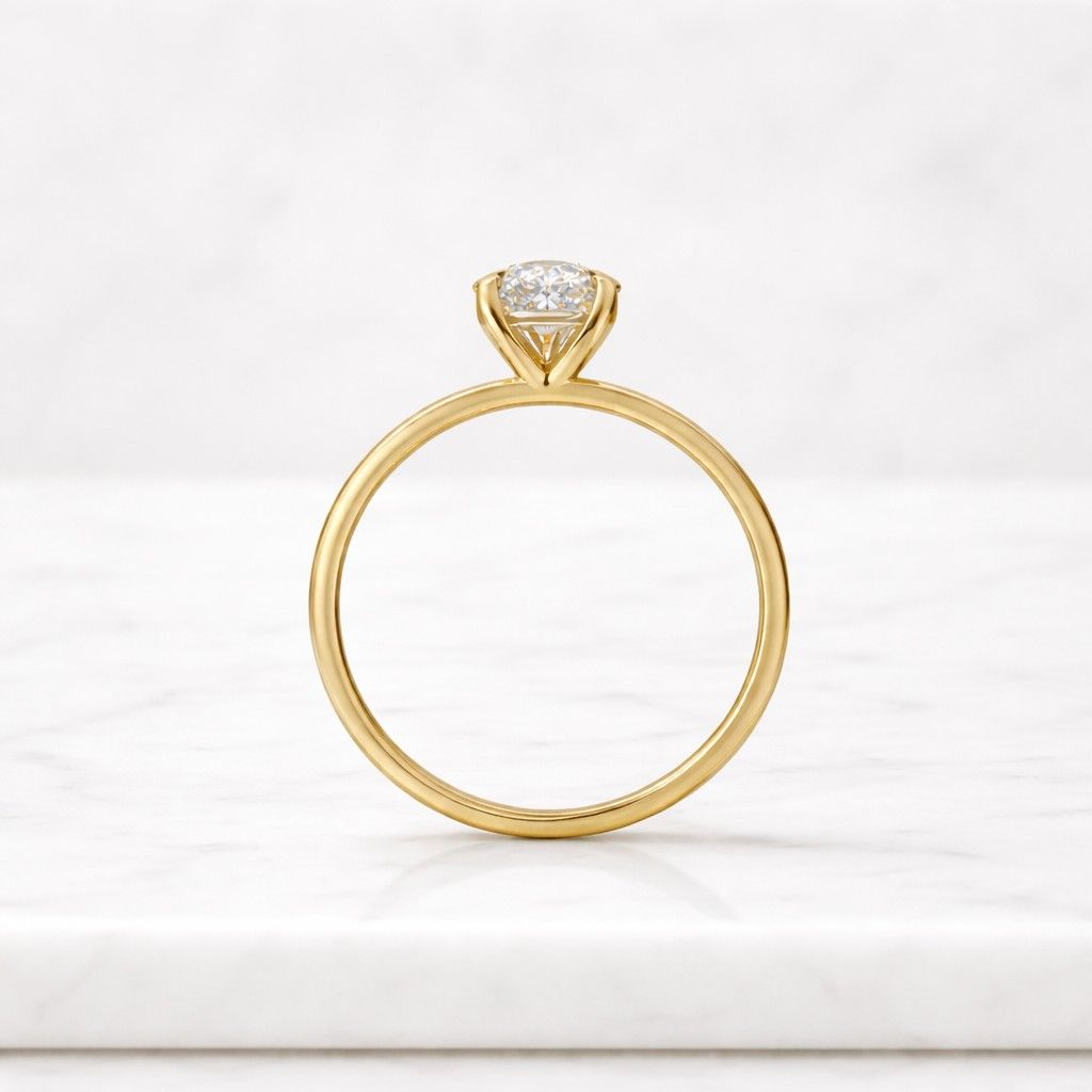 2.50 CT Round Cut Lab Grown Diamond Solitaire Engagement Ring