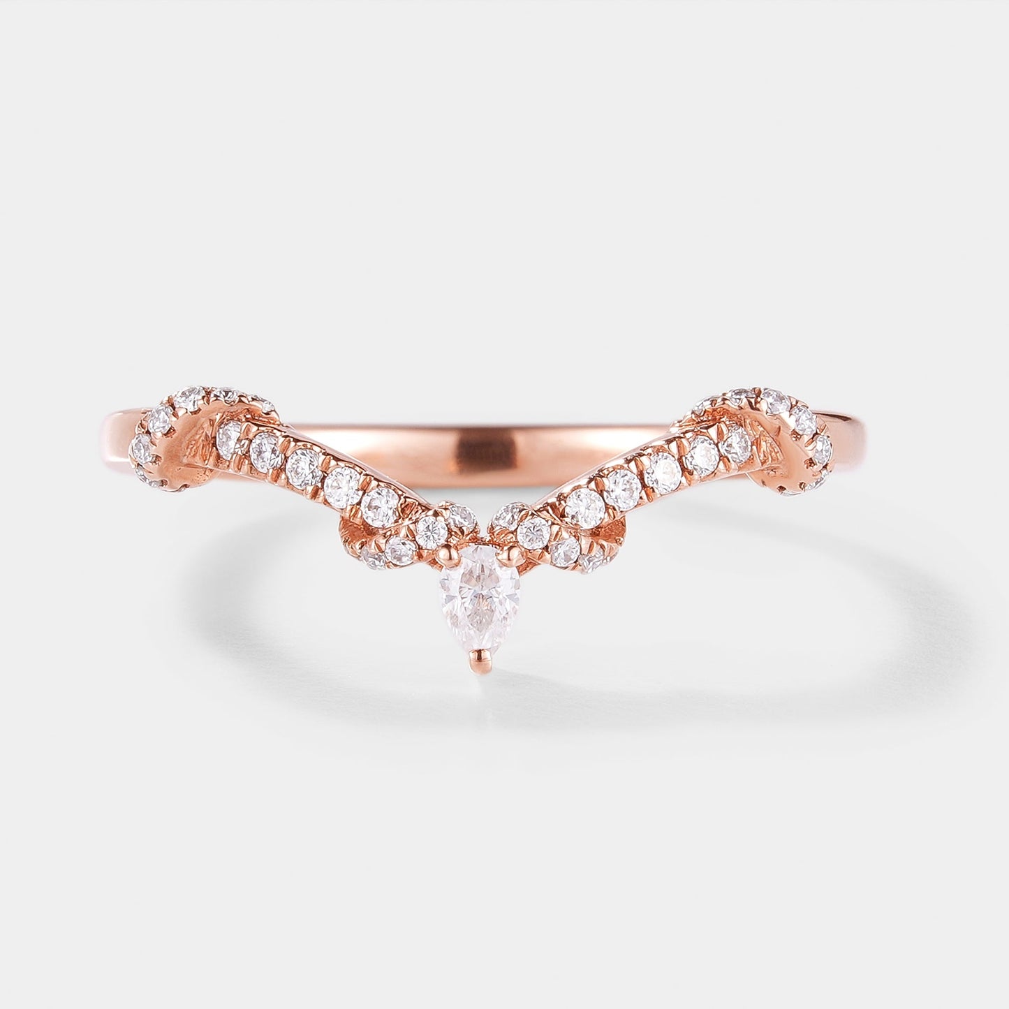 Moissanite Twisted Stacking Wedding Band