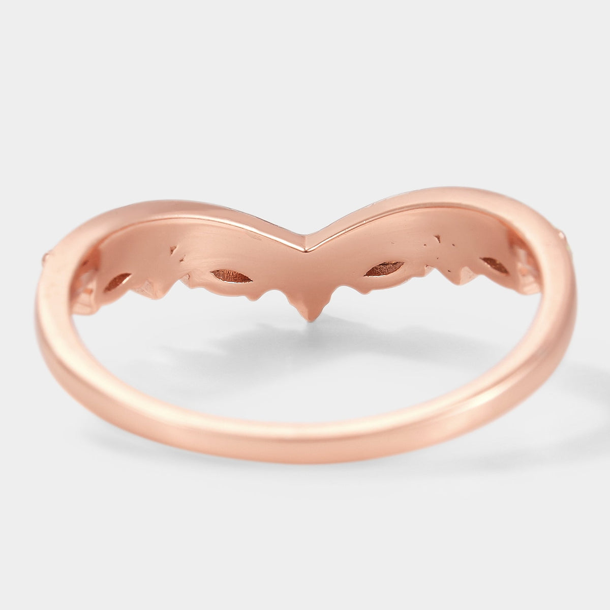 Opal Chevron Stackable Wedding Band