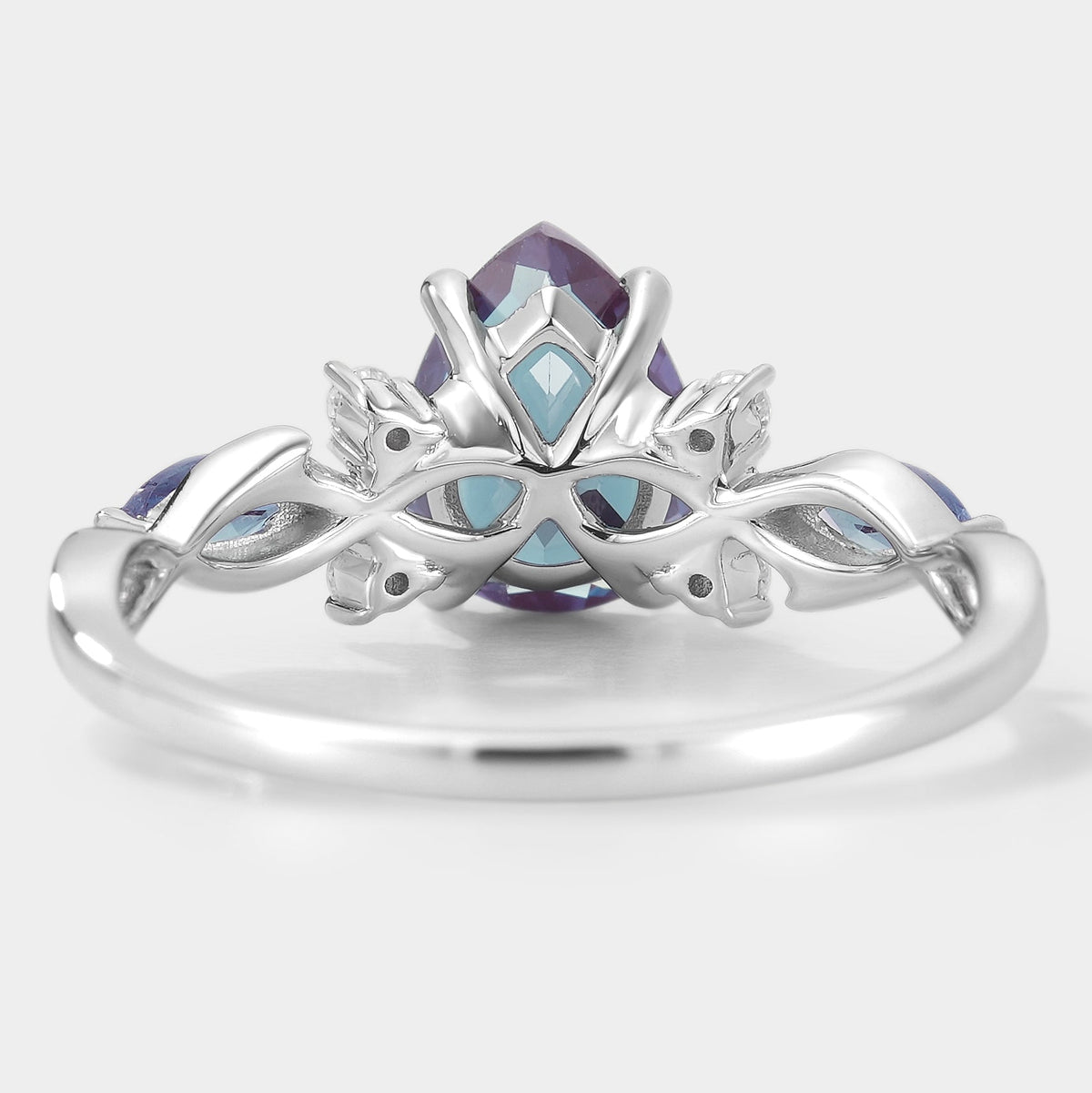 Classic Pear Cut Alexandrite Engagement Ring