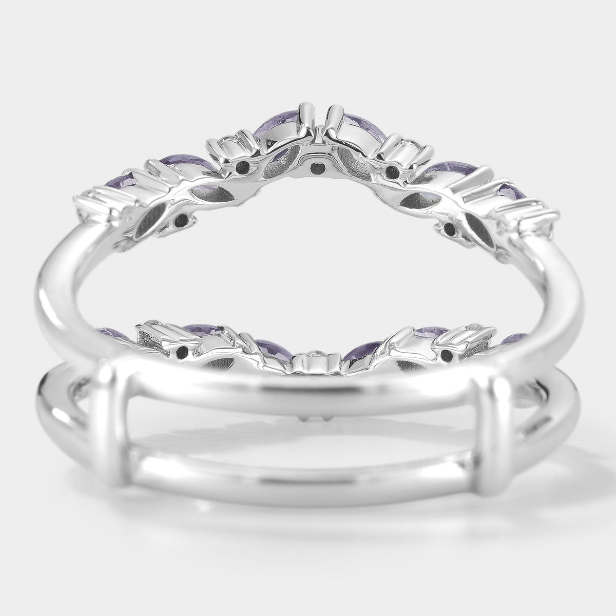 Alexandrite Enhancer Wedding Band