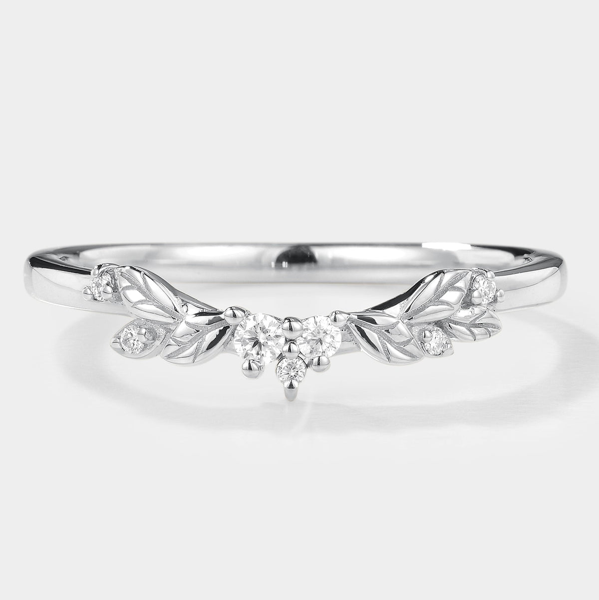 Leaf Pattern Wedding Band