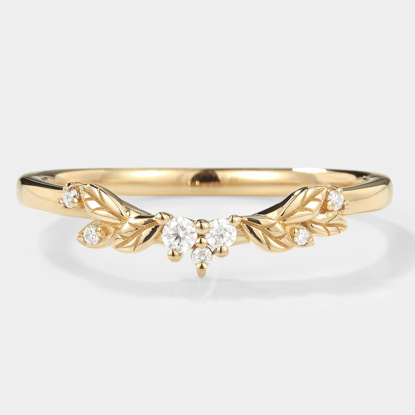 Leaf Pattern Wedding Band